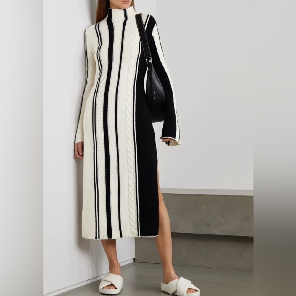 Loulou Studio Alby Wool Cashmere Turtleneck Sweater Dress